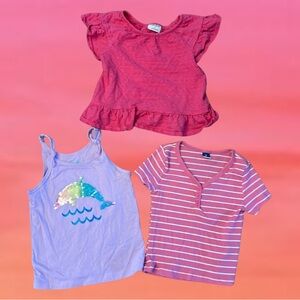 Set of 3 - pink summer tops size XS/5T